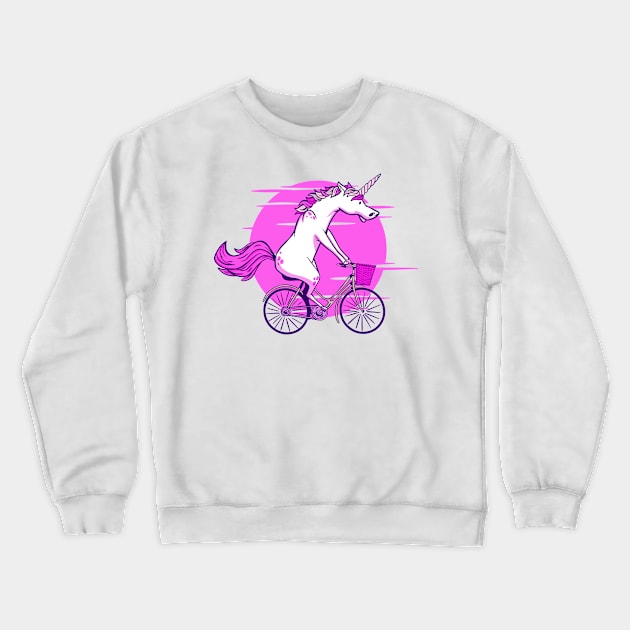 Unicorn Bicycle Crewneck Sweatshirt by aaallsmiles